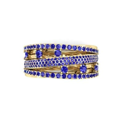 Twist Medley Blue Sapphire Ring (1.09 CTW) Top Flat View