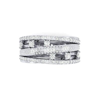Twist Medley Diamond Ring (1.09 CTW) Top Flat View
