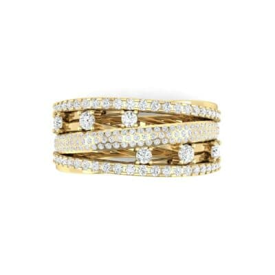 Twist Medley Diamond Ring (1.09 CTW) Top Flat View