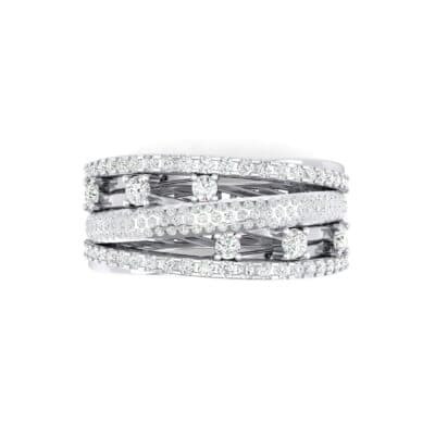 Twist Medley Diamond Ring (1.09 CTW) Top Flat View