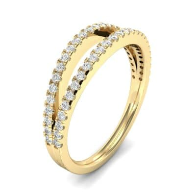 Pave Split Band Diamond Ring (0.36 CTW) Perspective View