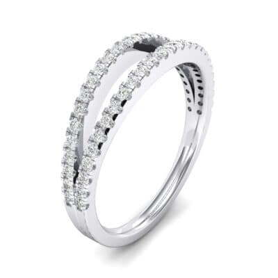 Pave Split Band Diamond Ring (0.36 CTW) Perspective View