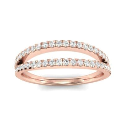 Pave Split Band Diamond Ring (0.36 CTW) Top Dynamic View