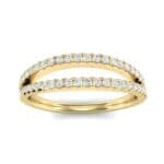 Pave Split Band Diamond Ring (0.36 CTW) Top Dynamic View