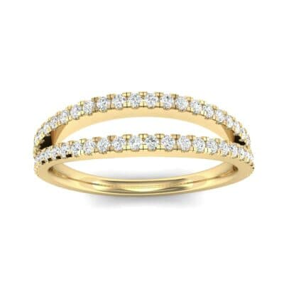 Pave Split Band Diamond Ring (0.36 CTW) Top Dynamic View