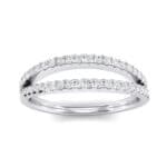 Pave Split Band Diamond Ring (0.36 CTW) Top Dynamic View