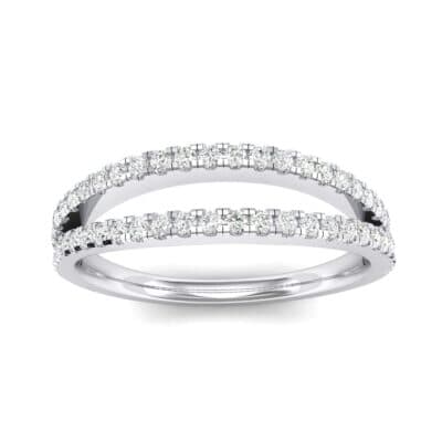 Pave Split Band Diamond Ring (0.36 CTW) Top Dynamic View