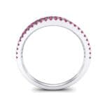 Pave Split Band Ruby Ring (0.36 CTW) Side View