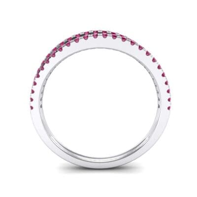 Pave Split Band Ruby Ring (0.36 CTW) Side View