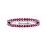 Pave Split Band Ruby Ring (0.36 CTW) Top Flat View