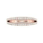 Pave Split Band Diamond Ring (0.36 CTW) Top Flat View