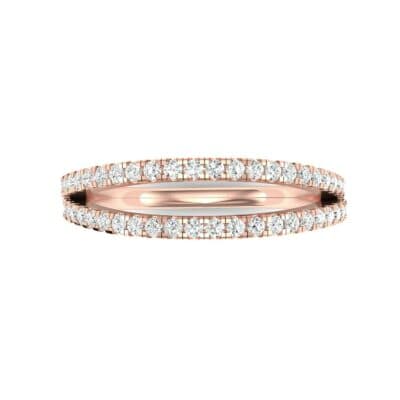 Pave Split Band Diamond Ring (0.36 CTW) Top Flat View