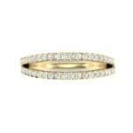Pave Split Band Diamond Ring (0.36 CTW) Top Flat View