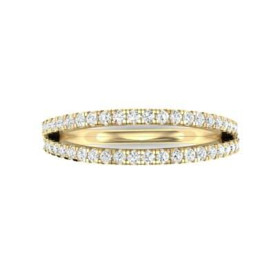 Pave Split Band Diamond Ring (0.36 CTW) Top Flat View