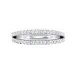Pave Split Band Diamond Ring (0.36 CTW) Top Flat View