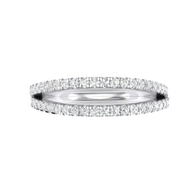 Pave Split Band Diamond Ring (0.36 CTW) Top Flat View