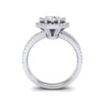 Reverse Split Shank Halo Diamond Engagement Ring (0.84 CTW) Side View