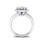 Reverse Split Shank Halo Diamond Engagement Ring (0.84 CTW) Side View