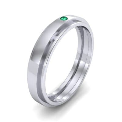 Pave Avenue Emerald Ring (0.1 CTW) Perspective View