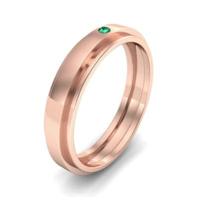 Pave Avenue Emerald Ring (0.1 CTW) Perspective View