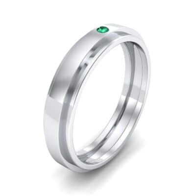 Pave Avenue Emerald Ring (0.1 CTW) Perspective View