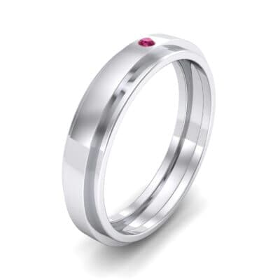 Pave Avenue Ruby Ring (0.1 CTW) Perspective View