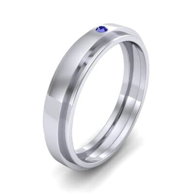 Pave Avenue Blue Sapphire Ring (0.1 CTW) Perspective View