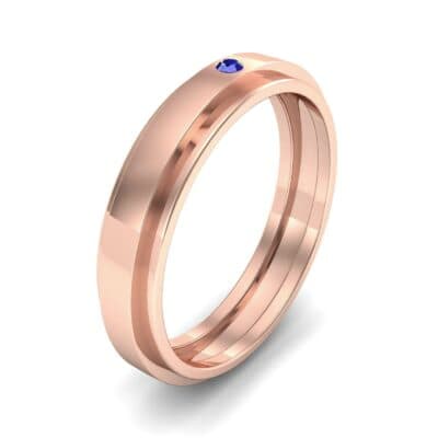 Pave Avenue Blue Sapphire Ring (0.1 CTW) Perspective View