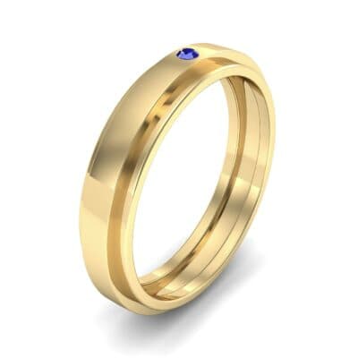 Pave Avenue Blue Sapphire Ring (0.1 CTW) Perspective View