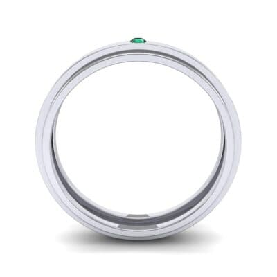 Pave Avenue Emerald Ring (0.1 CTW) Side View