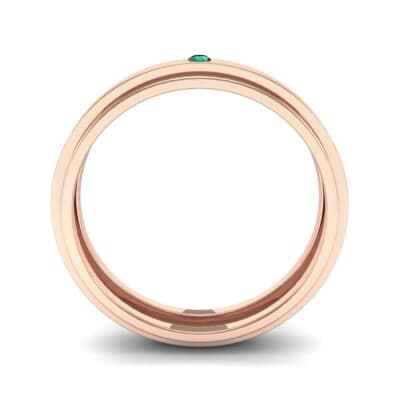 Pave Avenue Emerald Ring (0.1 CTW) Side View