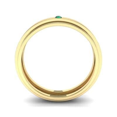Pave Avenue Emerald Ring (0.1 CTW) Side View