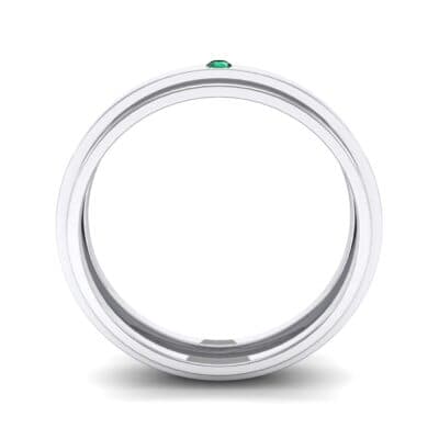Pave Avenue Emerald Ring (0.1 CTW) Side View