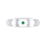 Pave Avenue Emerald Ring (0.1 CTW) Top Flat View