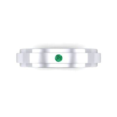 Pave Avenue Emerald Ring (0.1 CTW) Top Flat View