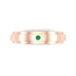 Pave Avenue Emerald Ring (0.1 CTW) Top Flat View