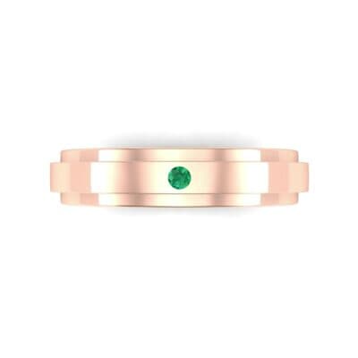 Pave Avenue Emerald Ring (0.1 CTW) Top Flat View