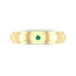 Pave Avenue Emerald Ring (0.1 CTW) Top Flat View