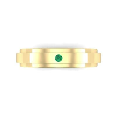 Pave Avenue Emerald Ring (0.1 CTW) Top Flat View