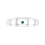 Pave Avenue Emerald Ring (0.1 CTW) Top Flat View