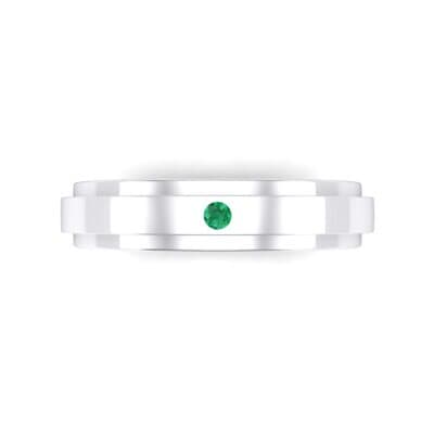 Pave Avenue Emerald Ring (0.1 CTW) Top Flat View