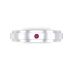 Pave Avenue Ruby Ring (0.1 CTW) Top Flat View