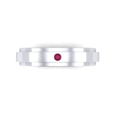 Pave Avenue Ruby Ring (0.1 CTW) Top Flat View