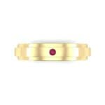 Pave Avenue Ruby Ring (0.1 CTW) Top Flat View