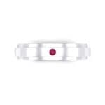 Pave Avenue Ruby Ring (0.1 CTW) Top Flat View