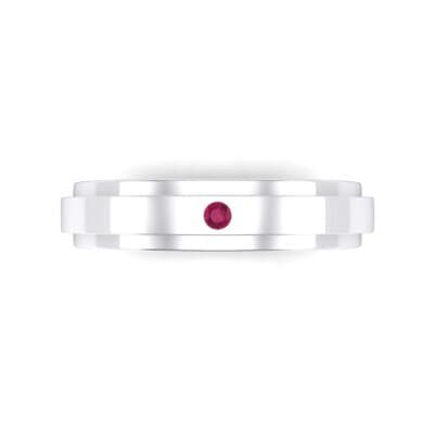 Pave Avenue Ruby Ring (0.1 CTW) Top Flat View