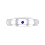 Pave Avenue Blue Sapphire Ring (0.1 CTW) Top Flat View