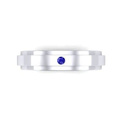 Pave Avenue Blue Sapphire Ring (0.1 CTW) Top Flat View