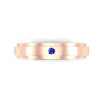 Pave Avenue Blue Sapphire Ring (0.1 CTW) Top Flat View