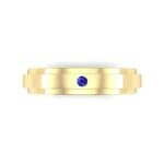 Pave Avenue Blue Sapphire Ring (0.1 CTW) Top Flat View